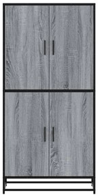 Armário alto 68x35x139 cm derivados de madeira cinzento sonoma