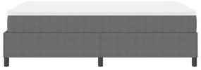 Cama Box Spring com Colchão Cinza Claro 120x200 cm Tecido de Veludo Co