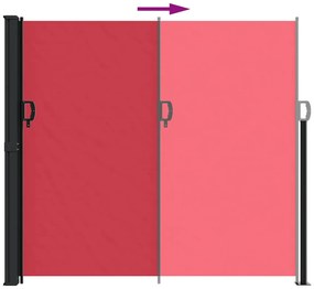 Toldo lateral retrátil 180x600 cm vermelho