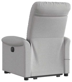Poltrona elétrica elevatória massagens tecido cinzento-nublado