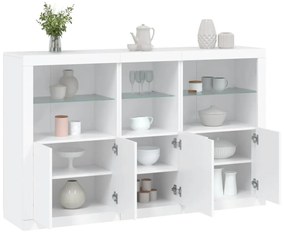 vidaXL Aparador com luzes LED 162x37x100 cm branco