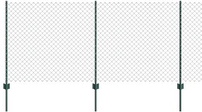 Cerca Em Malha com 10 Postes U Verde 1x10 m Aço