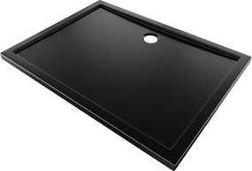 Mexen Flow base de duche retangular slim 90 x 80 cm, preto mate - 46R708090