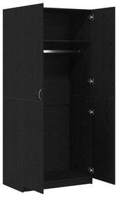 Guarda-roupa vidaXL Carvalho Preto 90x52x200 cm Madeira engenheirada
