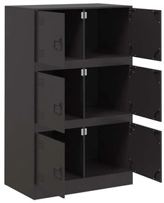 Aparador 67x39x107 cm aço preto