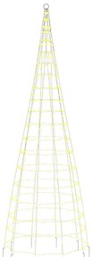 Árvore de Natal LED no mastro 550 LEDs branco quente 300 cm
