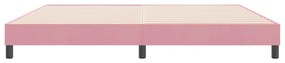 Cama com molas sem colchão 180x220 cm veludo rosa