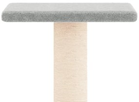Árvore p/ gatos c/ postes arranhadores sisal 73 cm cinza-claro