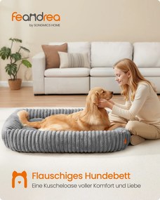 Cama ortopédica para cães de tamanho médio 120 x 85 x 23 cm Cinzenta
