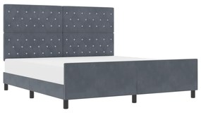 Cama vidaXL Cinza Escuro 180x200 cm Veludo