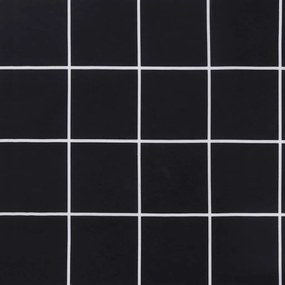 Almofadões p/ banco jardim 2 pcs 120x50x7cm tecido xadrez preto