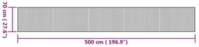 Tapete retangular 70x500 cm bambu cor natural