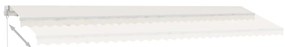 Toldo retrátil manual com LED 600x350 cm cor creme