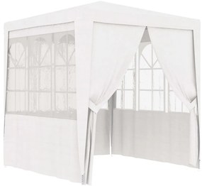 Tenda festas com paredes laterais 2x2m 90g/m² branco