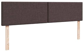 Estrutura de cama otomana com colchão 200x200cm castanho-escuro