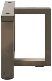 Pés para mesa de centro em forma de T, 2 peças, preto, 50x25x(30-31) c