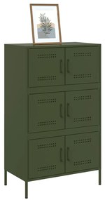 Aparador alto 68x39x113 cm aço verde azeitona