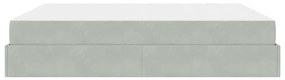 Estrutura da Cama Outros Cinzento-claro 180 x 200 cm Veludo