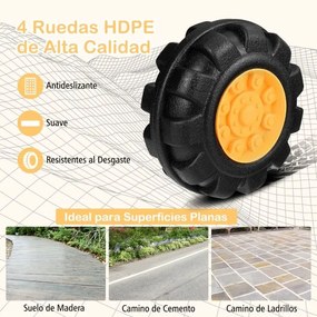Escavadora para crianças 3+ anos Camião de brincar com balde ajustável Sons e buzina Espaço de armazenamento Amarelo