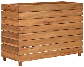 Vaso/floreira 100x40x72 cm madeira de teca reciclada e aço