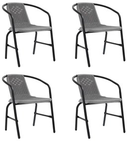 vidaXL 9 pcs conjunto de jantar p/ jardim com almofadões vime PE bege