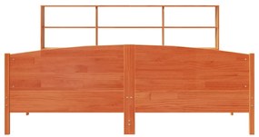 Cama com estante sem colchão 200x200 cm pinho maciço