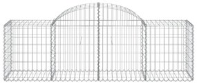 Cestos gabião arqueados 5 pcs 200x50x60/80 cm ferro galvanizado
