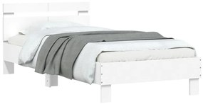 Estrutura cama c/ cabeceira 100x200 cm derivados madeira branco