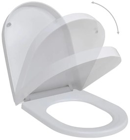 Assentos sanita com tampas de fecho suave 2 pcs plástico branco