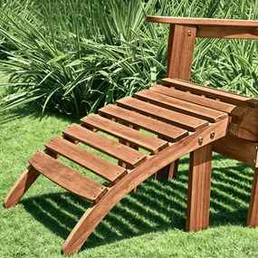 Apoio para os pés para cadeira Adirondack 48x46x32cm castanho