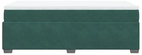 Cama com molas/colchão 90x190 cm veludo verde-escuro