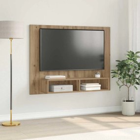 Gabinete de TV de Parede Carvalho Artesanal 120 x 23.5 x 90 cm
