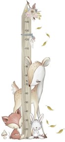 Fita métrica autocolante para crianças - Animais da floresta