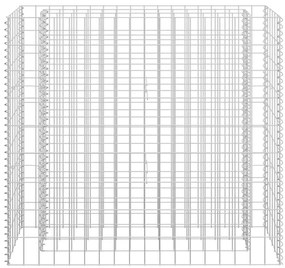 Canteiro elevado/cesto gabião 90x30x90 cm aço galvanizado