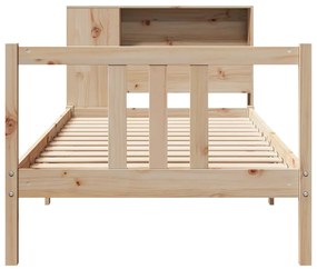 Cama com estante sem colchão 90x190 cm pinho maciço