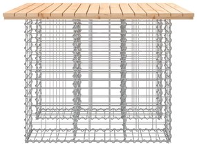 Banco de jardim c/ design gabião 100x102x72 cm pinho maciço