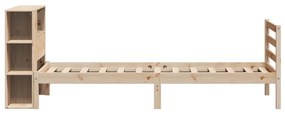 Cama com estante sem colchão 100x200 cm pinho maciço