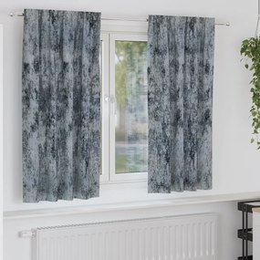 vidaXL Cortinas de Veludo 2 pcs com Ilhós Cinza Prateado 175x140 cm