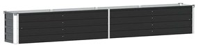 Canteiro elevado jardim aço galvanizado 320x40x45 cm antracite