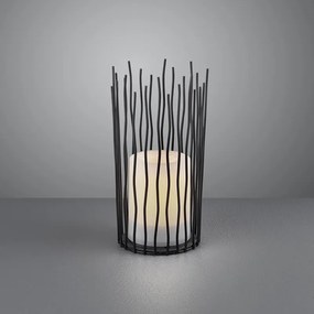Candeeiro de mesa com efeito chama incl. LED no solar IP44 - Cordo Rústico