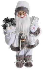 Figura Decorativa Pai Natal Branco 37CM