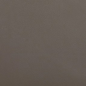 Estrutura de cama 180x200 cm couro artificial cinzento e branco