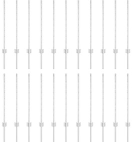 Postes de Cerca em Aço 22 pcs Prateado Standard Aço galvanizado