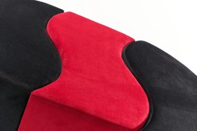 Pouffe Alya Puf – Black Red – 120 cm x 40 cm x 80 cm