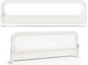 Conjunto 2 Barreiras segurança bebés dobrável para cama 178 / 198 x 36 x 60 cm com altura ajustável, capa removível em tecido Oxford, base em U e corr