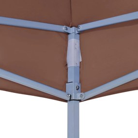 Teto para tenda de festas 6x3 m 270 g/m² castanho