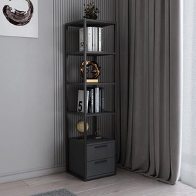 Estante Robbins – Preto Antracite – 39x39x160 cm