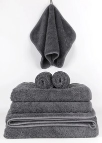740 gr./m2 Algodão penteado - Jogo 3 toalhas de banho: Anthracite