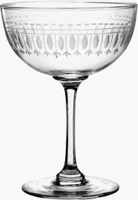 Taças de champanhe em cristal artesanal Ovals, conjunto de 6