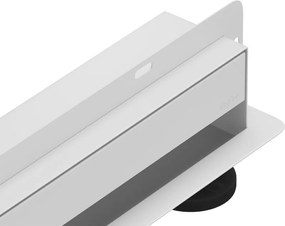 Mexen Flat Wall ralo linear de parede 2 em 1, 100 cm, branco - 1230100